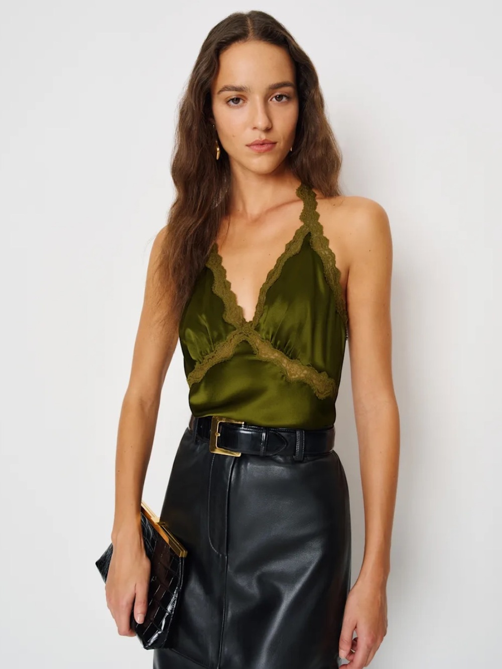 Reformation Monica Silk Top